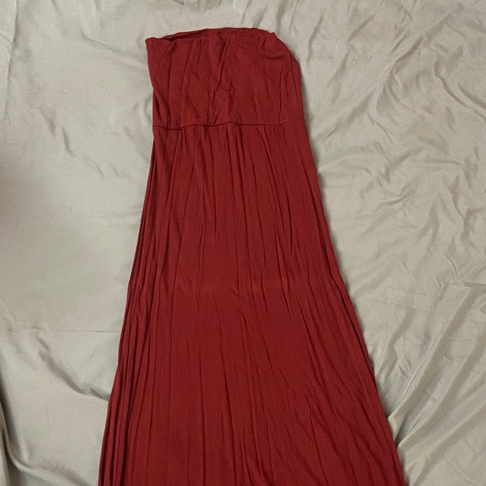 Maroon maxi skirt